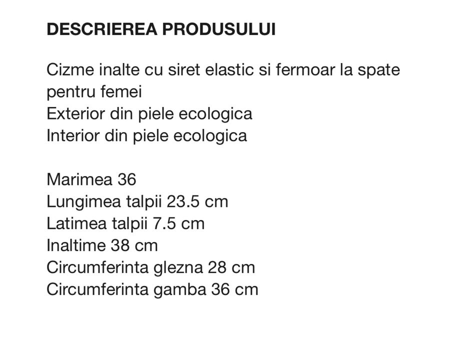 Cizme de piele pana la genunchi NOI