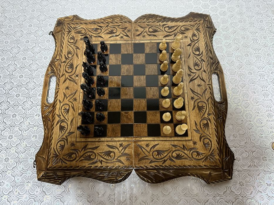 Нарды-шахматы ручной работы