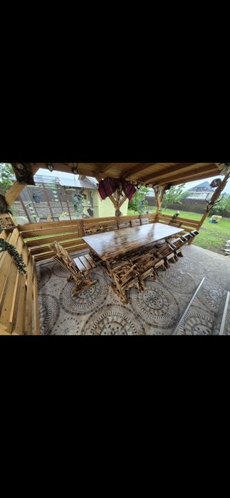 Mese,scaune,banci rustice pentru foișoare,gradini,terase