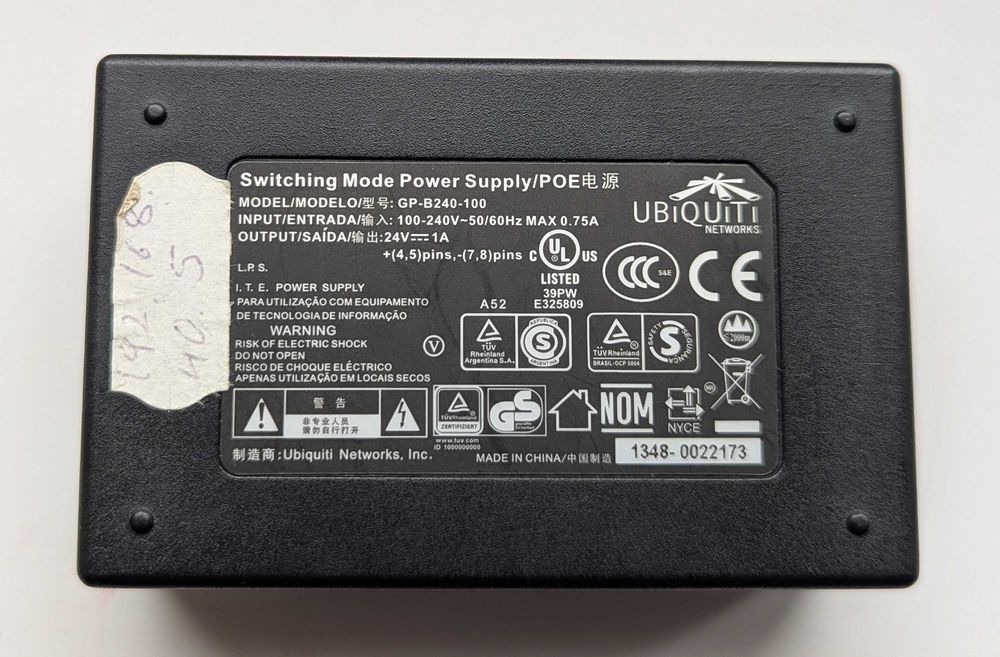 POE Ubiquiti pentru UAP-AC-PRO 24V