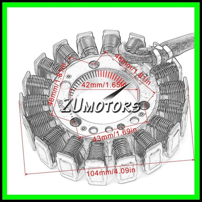 Magnetou atv LINHAI 300 275 260 - Stator atv LINHAI 300 310 320 - Diametru: 104MM