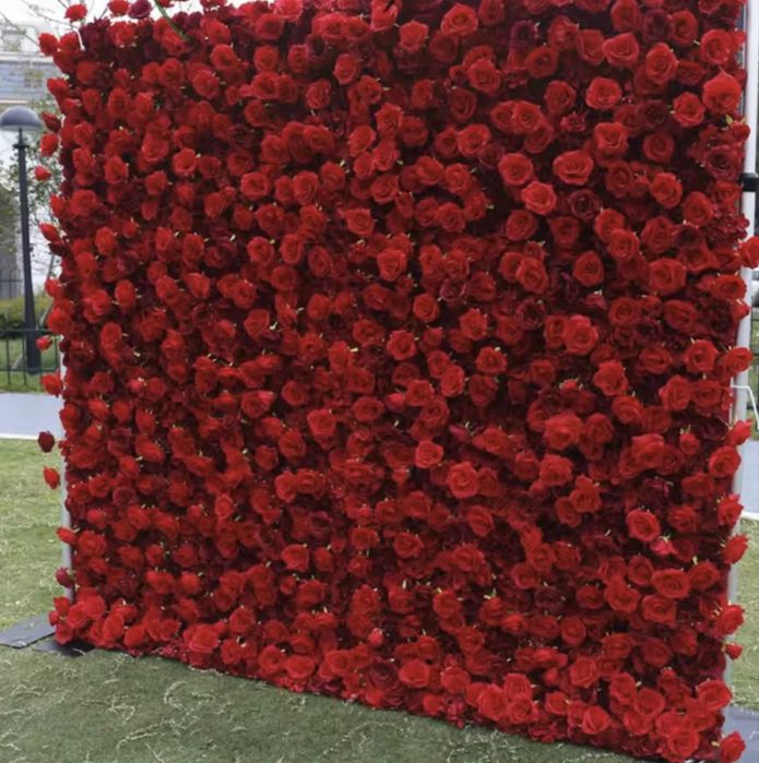 Decor cununie rosu ceremonie luxury decor biserica porumbei fum artifi