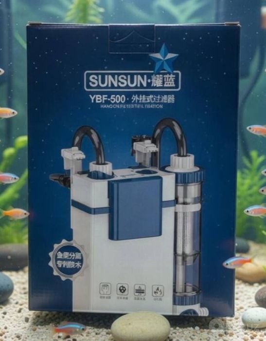 Продаётся мощный Подвесной фильтр SunSun YBF-500 для Аквариума