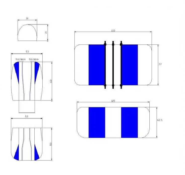 Универсални калъфи за автомобил, Тaxi , 8части, Черно