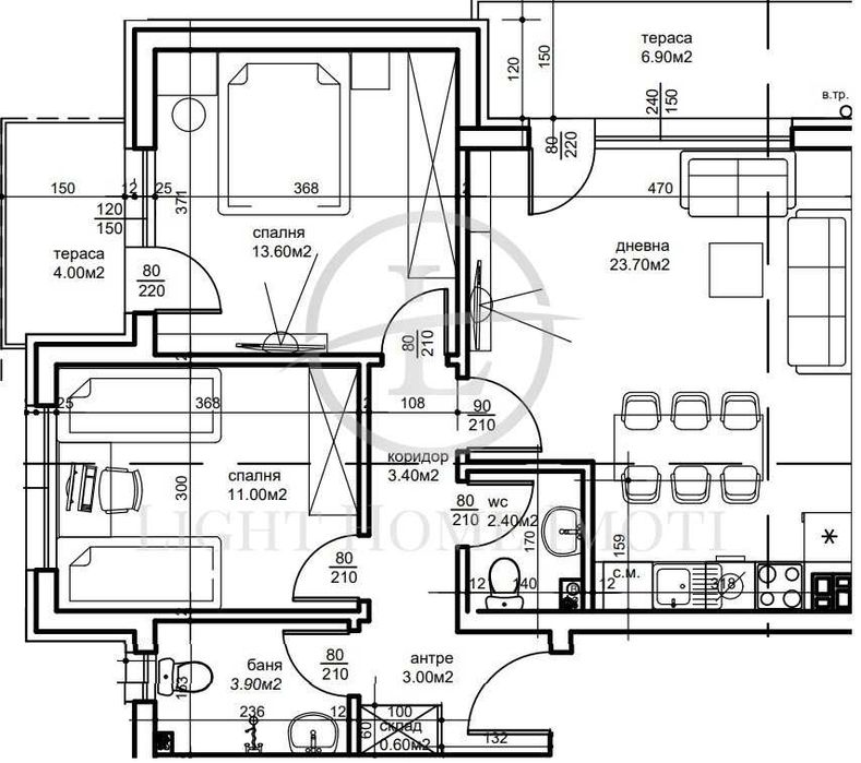 Продава се Тристаен апартамент в Пловдив, Беломорски - 97 кв.м за 1121 €/кв.м - Снимка #3