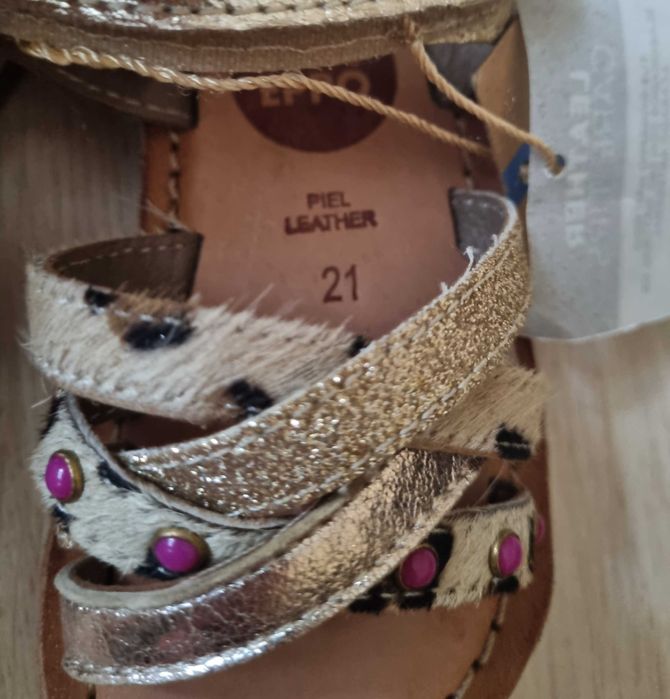 Детски нови сандалки естествена кожа Gioseppo