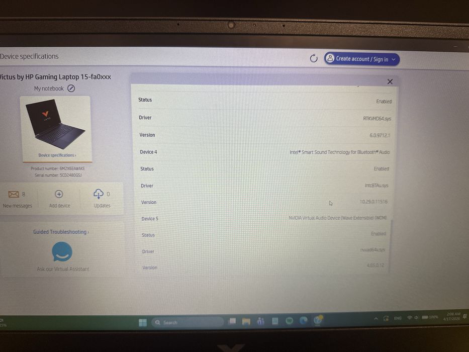 Laptop gaming HP Victus 15 I7