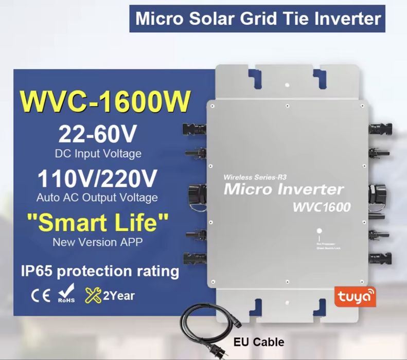 Micro invertor 1600w pentru 4 panouri independente 4 mppt