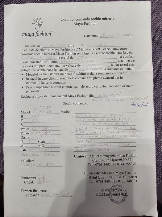 Vand rochie de mireasa