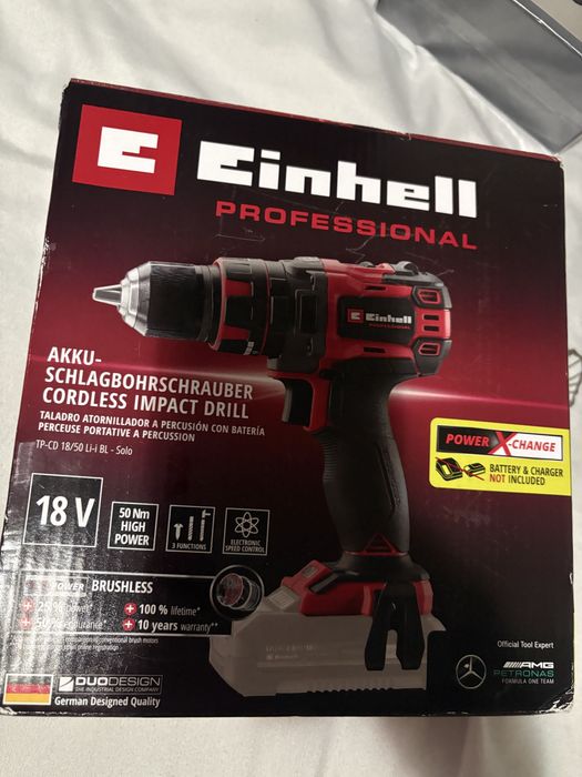 Mașină de găurit și înșurubat cu percuție Einhell Professional TP-CD 18/50 Li-i BL - Solo (Nouă)