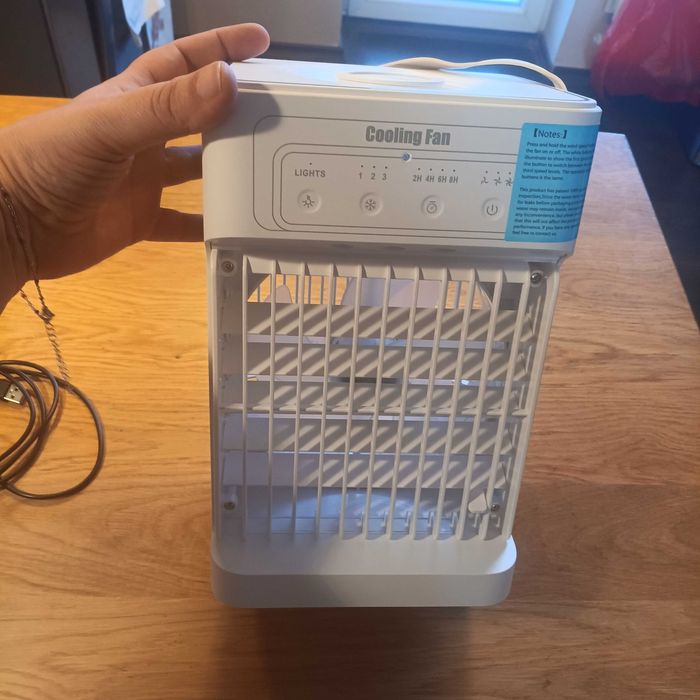 Преносим климатик 4-в-1, водно охлаждане, 1100 мл, 3 скорости, LED