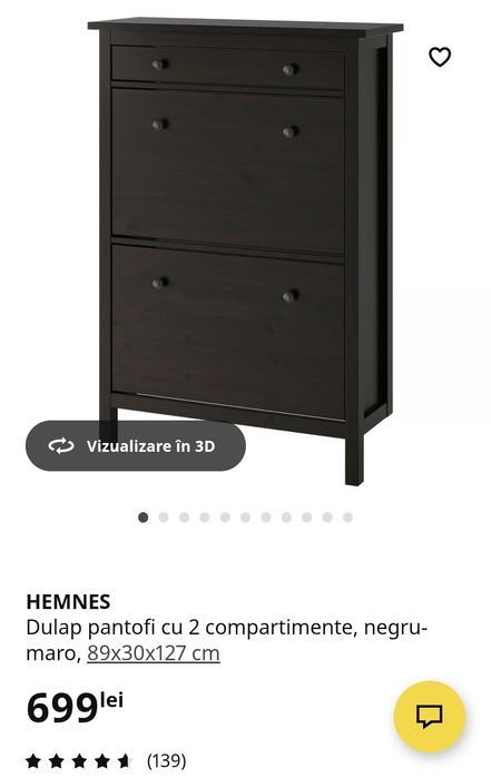 Pantofar Ikea/ Dulap pantofi cu 2 compartimente