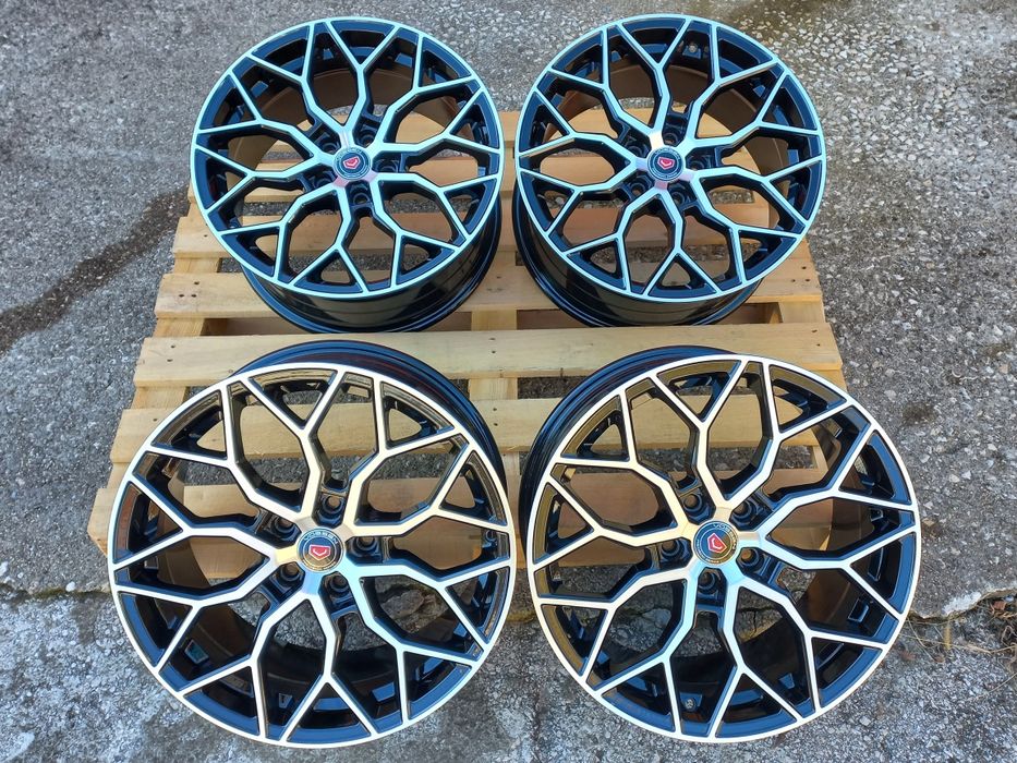 18"Vossen 5x112 Vw Audi Seat Skoda Mercedes 8ж ет40 Black Polish Чисто Нови.