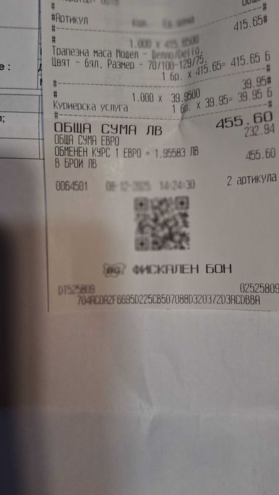 Продавам кухненска маса