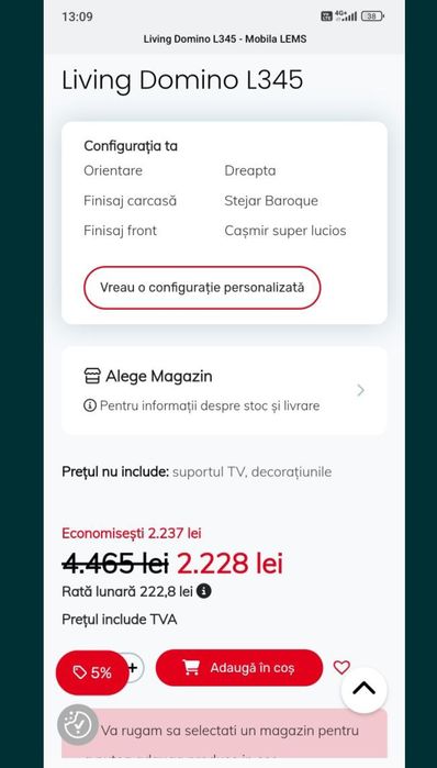 Mobilă comodă tv living sufragerie Lem's
