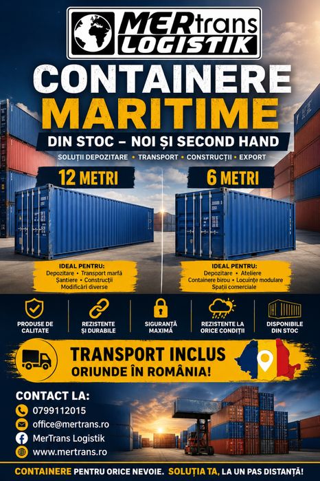 Containere maritime noi si second hand