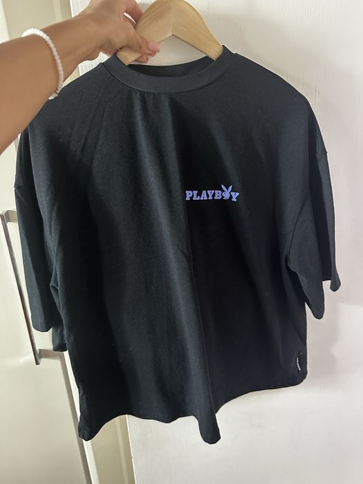 черна тениска playboy missguided