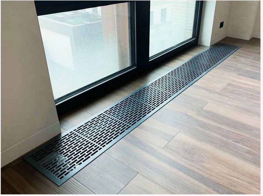 Сифон, вентиляционная решетка, система отопления, ограждение