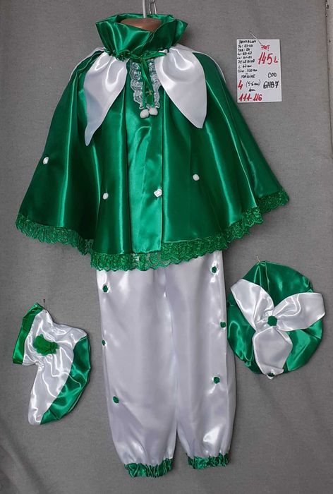 Costum Ghiocel pentru copii 4-5-6 ani si 7-8 ani,165 lei