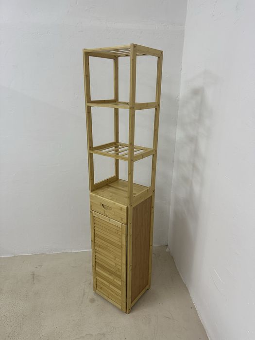 Висок бамбуков шкаф за баня Kleankin