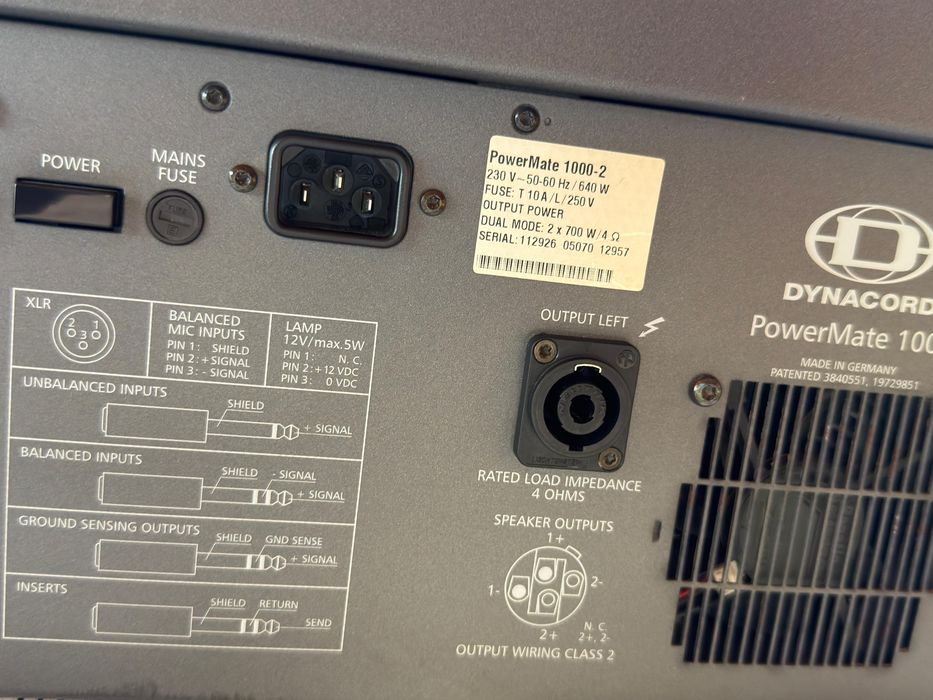 Dynacord powermate 1000-2 (dynacord,fbt,rcf,midas)
