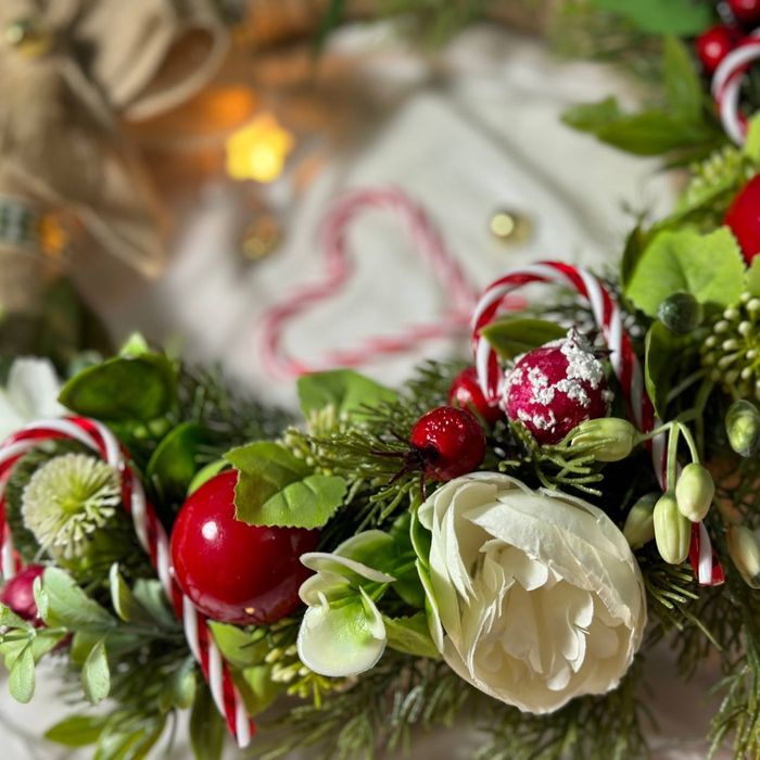 Новогодний декор, венок ручной работы