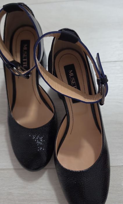 Pantofi Musette piele naturală lăcuită 37