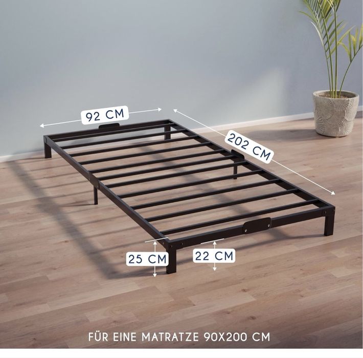 Pat metalic. Nou. 1 buc x. :  90x200 cm si 1buc dublu 180X200