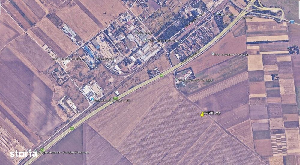 Teren 27.600 mp Fundulea, lângă Autostrada A2