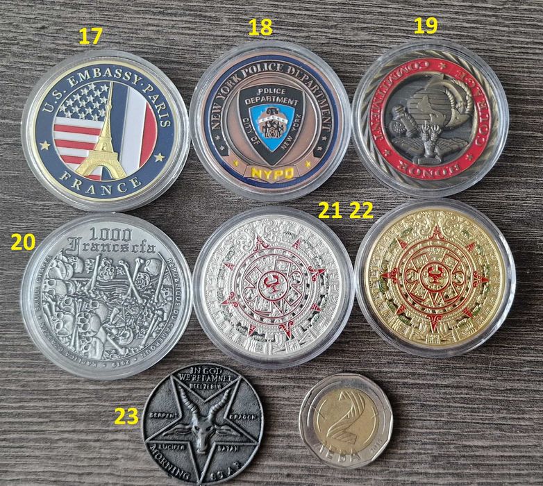 Значки монети Масони ръкавели токени щипка за пари и други