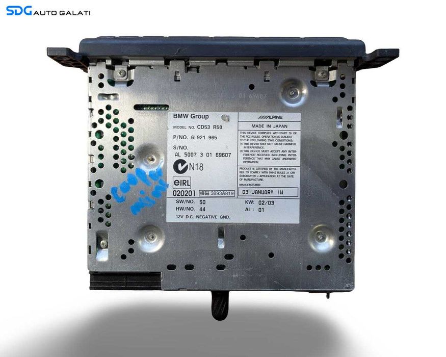 Unitate Radio CD Player Mini Cooper R50 R53 2001 - 2006 Cod 6921965 [L9473]