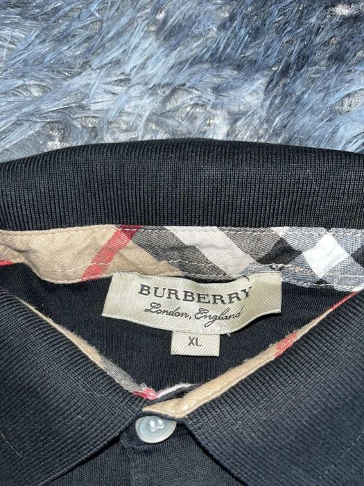 Поло Burberry XL- черно, 100% памук, много добро състояние