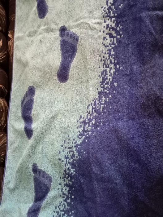 Плажна кърпа морски стъпки