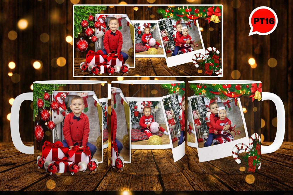 Коледни и новогодишни фото чаши