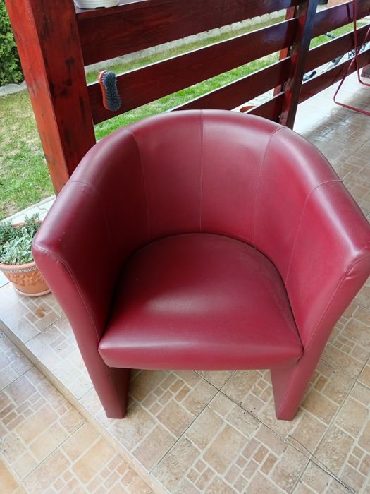 Fotoliu scoică piele