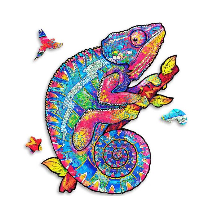 Дървен пъзел във формата на животни, Различни видове, Размер А3