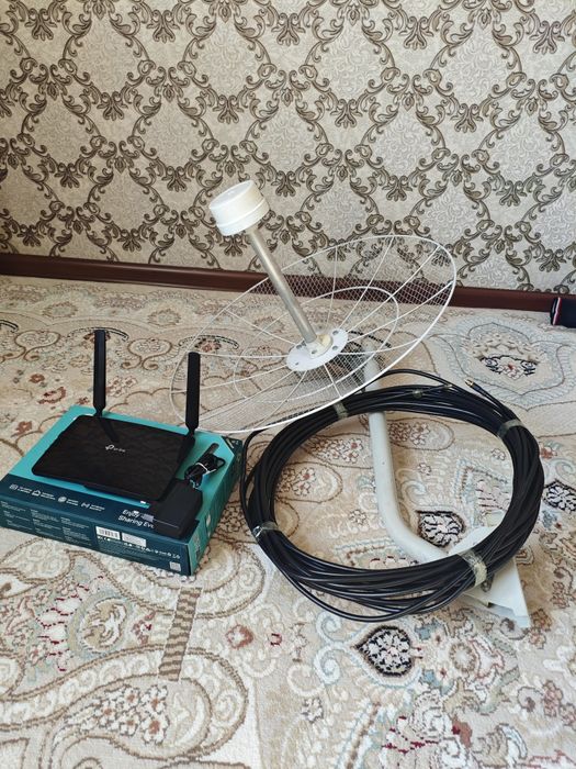 4G/LTE интернета: TP-Link Archer MR600 + антенна Kroks + 2 кабеля