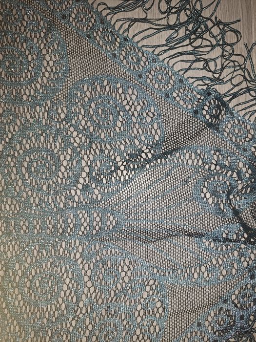 Șal de lurex albastru stralucitor