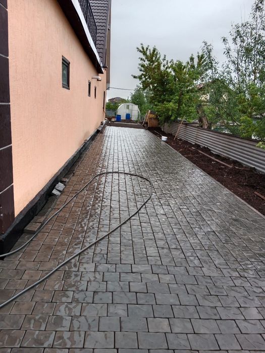 Укладка брусчатки, тротуарной плитки, установка поребриков и бордюров ...