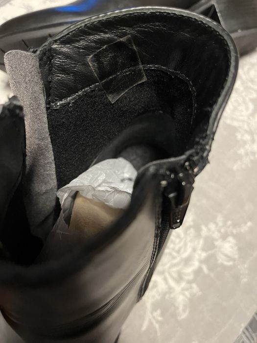 Черни дамски боти естествена кожа