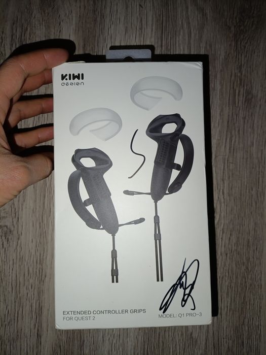 Set 2 huse pentru controler V3 pentru Oculus Quest 2, Kiwi Design, Versiune de top, Negru