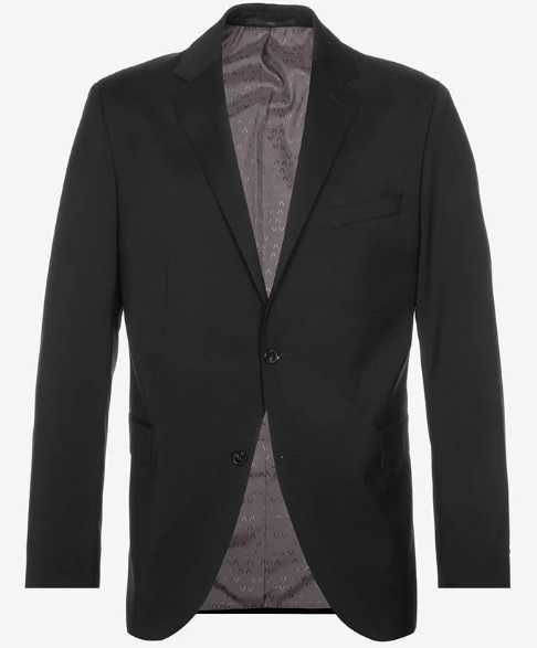 Sacou blazer de lux 50 L slim Eduard Dressler lana super 130's negru