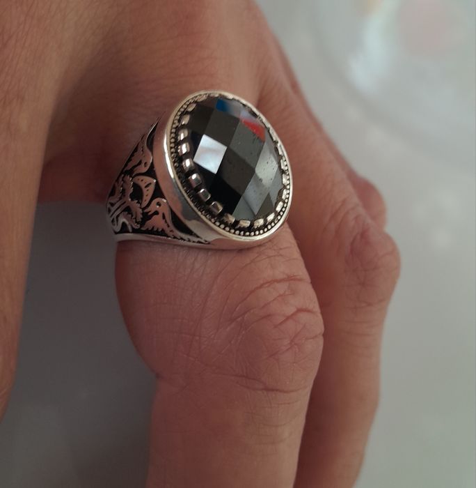Кольцо мужское серебряное. Перстень.