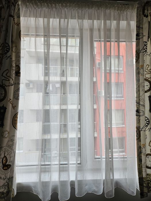 Плат за тънко перде цвят шампанско височина 120 широко 350