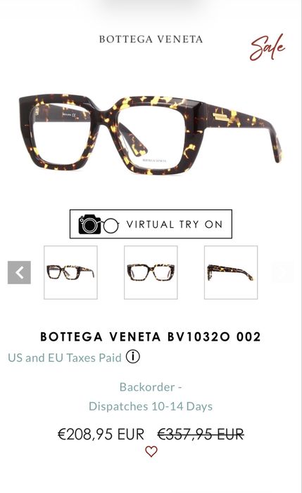 Рамка за очила,оригинал. Разумен коментар на цена е възможен.