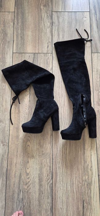 Ботуши на платформа/  велур