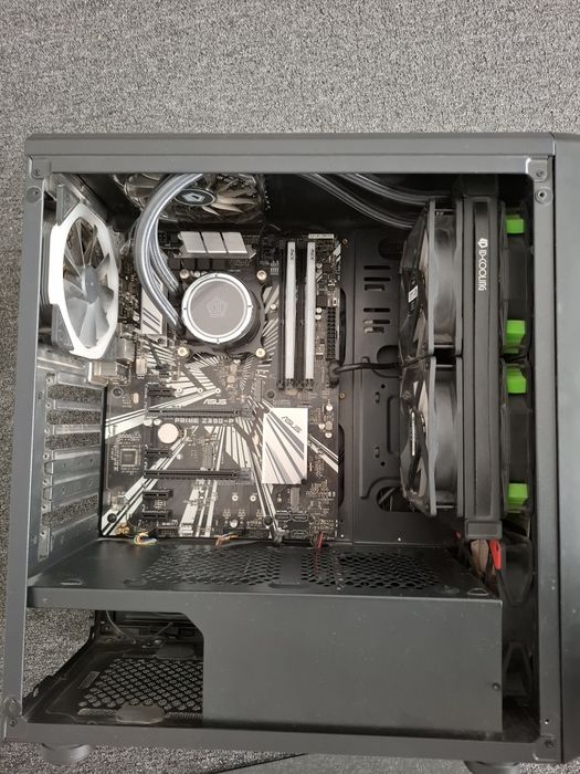 Vand kit pc carcasa +rami ddr4 +i5 9600kf+ ssd 128gb+plus placa baza