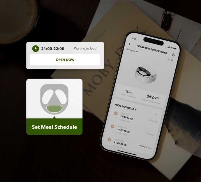 Recipient automat hranire pisici/caței. Temperatura controlata