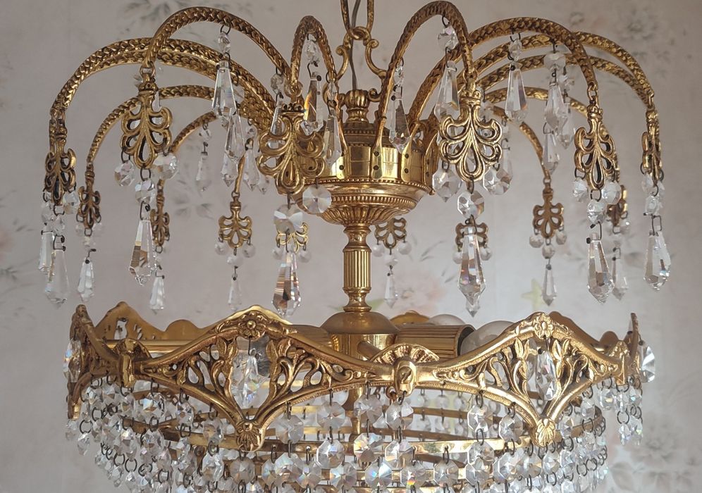 Антикварен кристален полилей