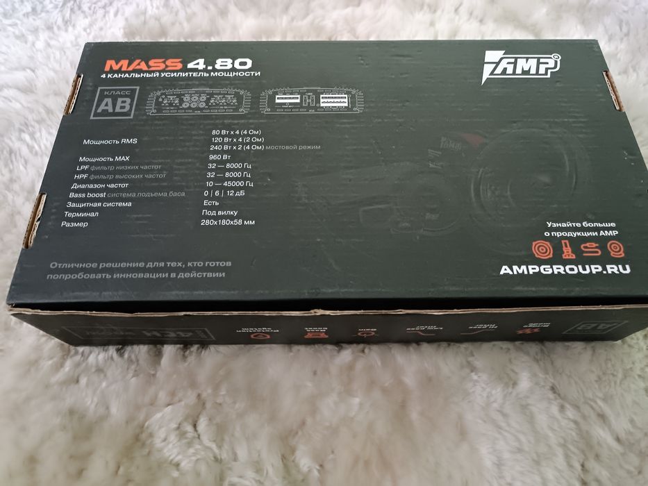 AMP 4 канальный усилитель мощности